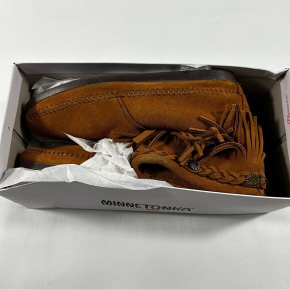 Minnetonka - Women's Hi-Top Back Zip Boot Brown Suede - Size 8 M - Picture 6 of 6